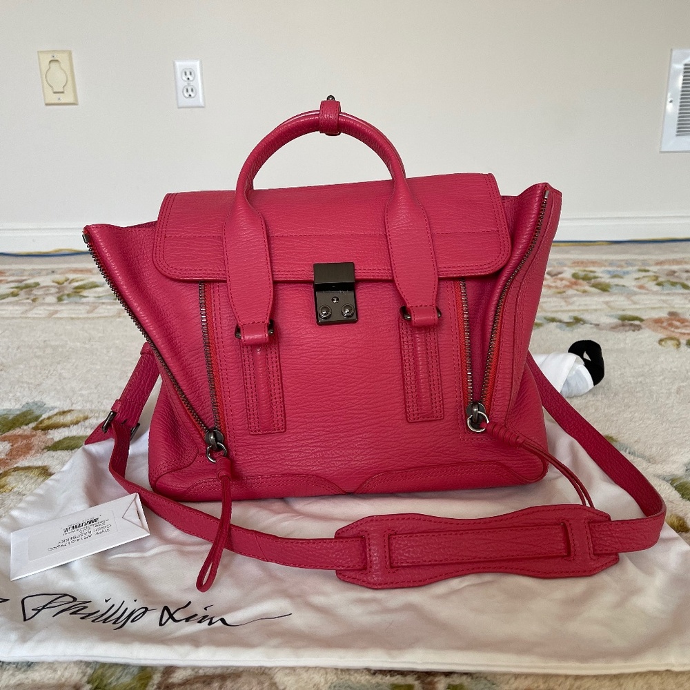 3.1 Philip Lim Raspberry Medium Pashli Satchel